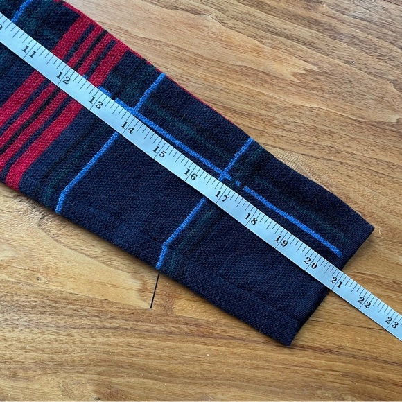 Talbots Pure Merino Wool Open Front Coatigan Cabin Plaid Sweater Blazer - Picture 10 of 11